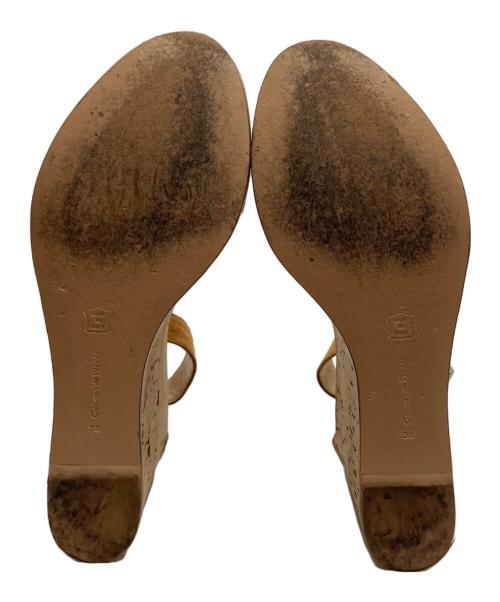 Gianvito Rossi（ジャンヴィト ロッシ）Gianvito Rossi (ジャンヴィト・ロッシ) ウェッジソールサンダル ブラウン サイズ:38の古着・服飾アイテム