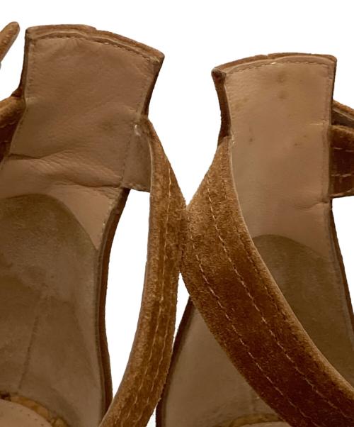 Gianvito Rossi（ジャンヴィト ロッシ）Gianvito Rossi (ジャンヴィト・ロッシ) ウェッジソールサンダル ブラウン サイズ:38の古着・服飾アイテム