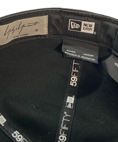 Yohji Yamamoto pour homme（ヨウジヤマモト プールオム）Yohji Yamamoto pour homme (ヨウジヤマモト プールオム) New Era (ニューエラ) 59FIFTY ロゴキャップ ブラック サイズ:71/2の古着・服飾アイテム