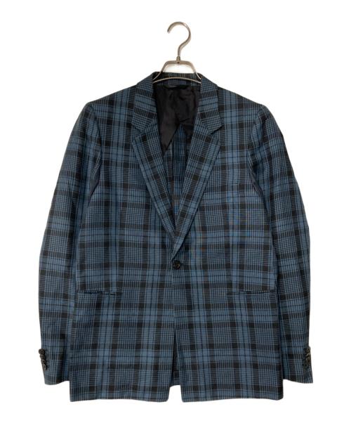 PAUL SMITH（ポールスミス）PAUL SMITH (ポールスミス) チェックテーラードジャケット PM-SL-74064 ネイビー×ブラック サイズ:Lの古着・服飾アイテム