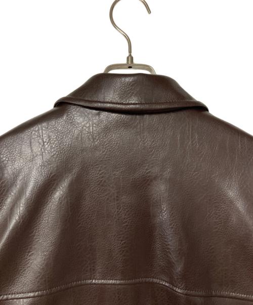 ZARA（ザラ）ZARA (ザラ) フェイクレザー ボンバージャケット ブラウン サイズ:XSの古着・服飾アイテム