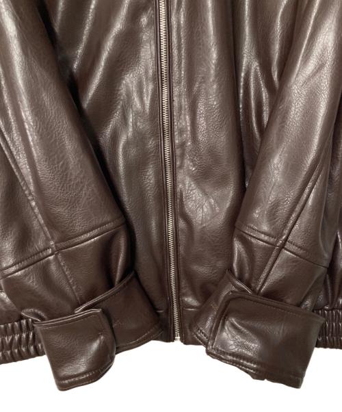 ZARA（ザラ）ZARA (ザラ) フェイクレザー ボンバージャケット ブラウン サイズ:XSの古着・服飾アイテム