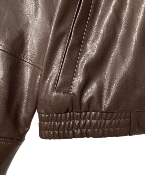 ZARA（ザラ）ZARA (ザラ) フェイクレザー ボンバージャケット ブラウン サイズ:XSの古着・服飾アイテム