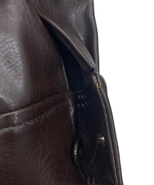 ZARA（ザラ）ZARA (ザラ) フェイクレザー ボンバージャケット ブラウン サイズ:XSの古着・服飾アイテム