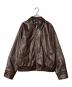 ZARA（ザラ）の古着「フェイクレザー ボンバージャケット」｜ブラウン