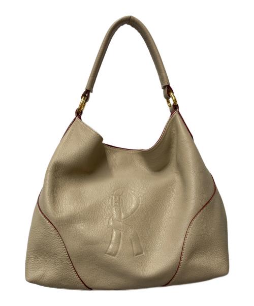 Roberta di camerino（ロベルタ ディ カメリーノ）Roberta di camerino (ロベルタ ディ カメリーノ) ワンショルダーバッグ ベージュ×ピンクの古着・服飾アイテム