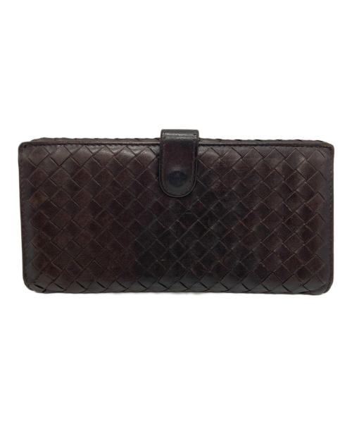 BOTTEGA VENETA（ボッテガベネタ）BOTTEGA VENETA (ボッテガベネタ) イントレチャート 長財布 134075 ブラウンの古着・服飾アイテム