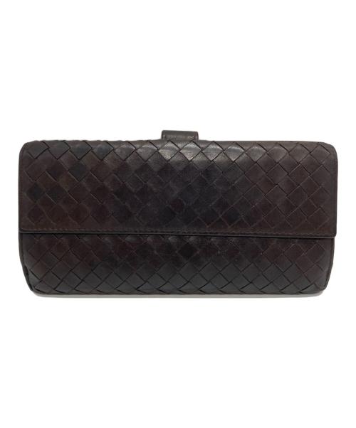 BOTTEGA VENETA（ボッテガベネタ）BOTTEGA VENETA (ボッテガベネタ) イントレチャート 長財布 134075 ブラウンの古着・服飾アイテム