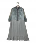 CHRISCELINクリスセリーン）の古着「刺繍ワンピース 311-1651」｜ブルー