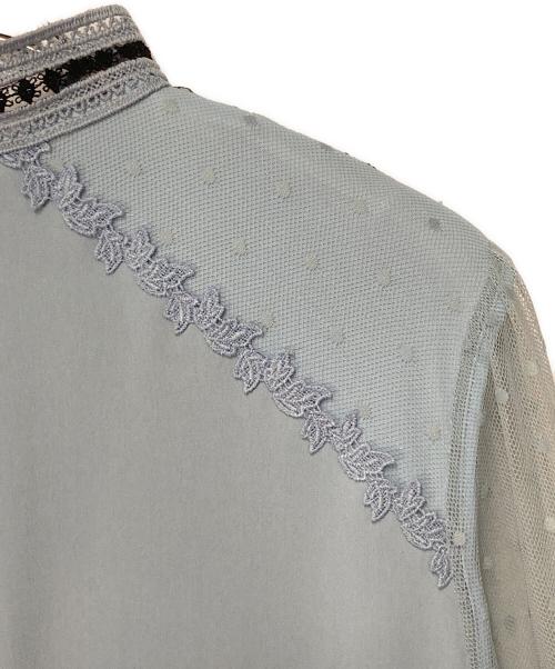 CHRISCELIN（クリスセリーン）CHRISCELIN (クリスセリーン) 刺繍ワンピース 311-1651 ブルー サイズ:42の古着・服飾アイテム