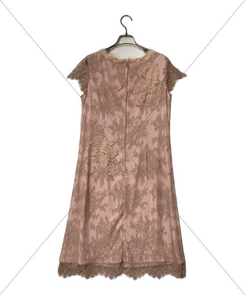 CHRISCELIN（クリスセリーン）CHRISCELIN (クリスセリーン) レースワンピース 301-1630 ピンク サイズ:42の古着・服飾アイテム