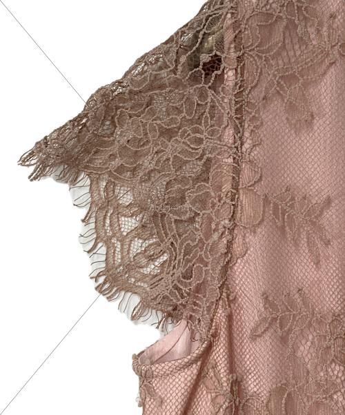 CHRISCELIN（クリスセリーン）CHRISCELIN (クリスセリーン) レースワンピース 301-1630 ピンク サイズ:42の古着・服飾アイテム