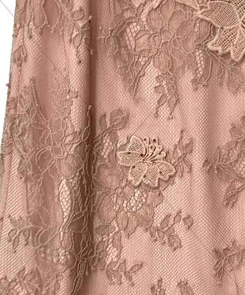CHRISCELIN（クリスセリーン）CHRISCELIN (クリスセリーン) レースワンピース 301-1630 ピンク サイズ:42の古着・服飾アイテム