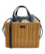 Kate Spadeケイトスペード）の古着「SAM WICKER カゴショルダーバッグ」｜ベージュ