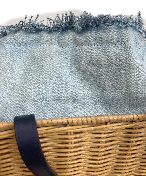 Kate Spade（ケイトスペード）Kate Spade (ケイトスペード) SAM WICKER カゴショルダーバッグ ベージュの古着・服飾アイテム