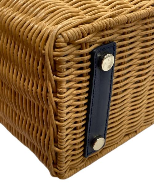 Kate Spade（ケイトスペード）Kate Spade (ケイトスペード) SAM WICKER カゴショルダーバッグ ベージュの古着・服飾アイテム