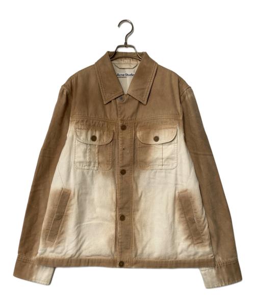 Acne studios（アクネ ストゥディオス）ACNE STUDIOS (アクネ ストゥディオス) Omaro Bleached Cotton Canvas Jacket ベージュ×アイボリー サイズ:48の古着・服飾アイテム