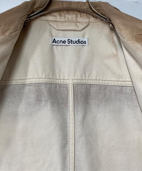 Acne studios（アクネ ストゥディオス）ACNE STUDIOS (アクネ ストゥディオス) Omaro Bleached Cotton Canvas Jacket ベージュ×アイボリー サイズ:48の古着・服飾アイテム