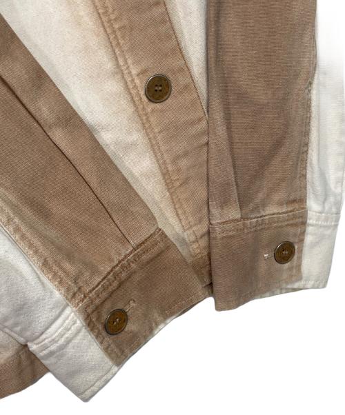 Acne studios（アクネ ストゥディオス）ACNE STUDIOS (アクネ ストゥディオス) Omaro Bleached Cotton Canvas Jacket ベージュ×アイボリー サイズ:48の古着・服飾アイテム