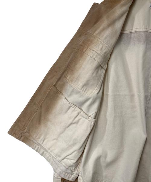 Acne studios（アクネ ストゥディオス）ACNE STUDIOS (アクネ ストゥディオス) Omaro Bleached Cotton Canvas Jacket ベージュ×アイボリー サイズ:48の古着・服飾アイテム