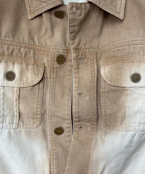 Acne studios（アクネ ストゥディオス）ACNE STUDIOS (アクネ ストゥディオス) Omaro Bleached Cotton Canvas Jacket ベージュ×アイボリー サイズ:48の古着・服飾アイテム