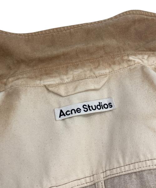 Acne studios（アクネ ストゥディオス）ACNE STUDIOS (アクネ ストゥディオス) Omaro Bleached Cotton Canvas Jacket ベージュ×アイボリー サイズ:48の古着・服飾アイテム