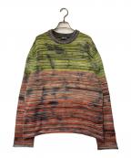 DIESELディーゼル）の古着「K-PROVO グラデーションニット A04079」｜グレー×イエロー×オレンジ