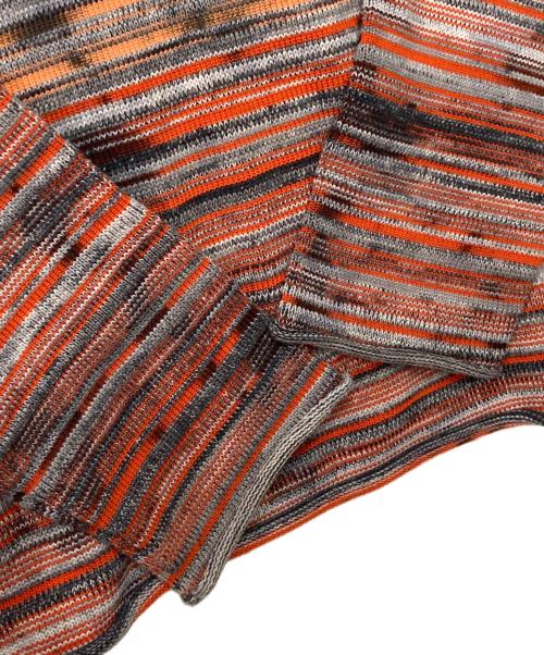 DIESEL（ディーゼル）DIESEL (ディーゼル) K-PROVO グラデーションニット A04079 グレー×イエロー×オレンジ サイズ:Mの古着・服飾アイテム