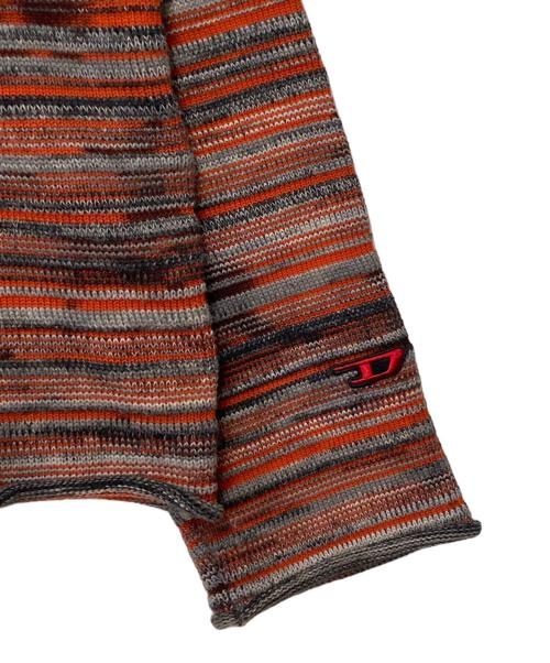 DIESEL（ディーゼル）DIESEL (ディーゼル) K-PROVO グラデーションニット A04079 グレー×イエロー×オレンジ サイズ:Mの古着・服飾アイテム