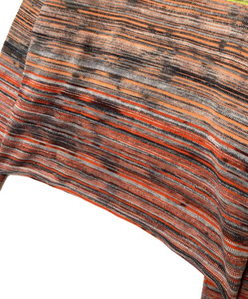 DIESEL（ディーゼル）DIESEL (ディーゼル) K-PROVO グラデーションニット A04079 グレー×イエロー×オレンジ サイズ:Mの古着・服飾アイテム