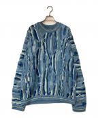 coogi BLUESクージー）の古着「3Dクルーネックニット」｜ブルー