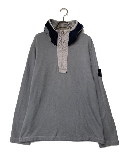 STONE ISLAND（ストーンアイランド）STONE ISLAND (ストーンアイランド) 10AW ハーフジップパーカー グレー サイズ:Lの古着・服飾アイテム