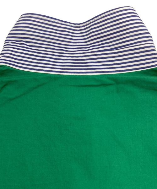 MISTER GENTLEMAN（ミスタージェントルマン）MISTER GENTLEMAN (ミスタージェントルマン) レイヤードデザインストライプシャツ MGO-SSH08 ホワイト×ネイビー×グリーン サイズ:XLの古着・服飾アイテム