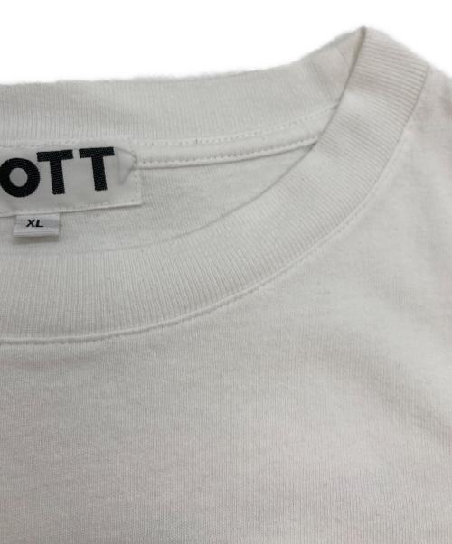 BoTT（ボット）BoTT (ボット) プリントTシャツ ホワイト×ブルー サイズ:XLの古着・服飾アイテム
