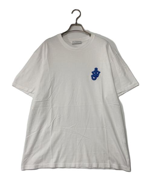 J.W.ANDERSON（ジェイダブリューアンダーソン）J.W.ANDERSON (ジェイダブリューアンダーソン) Anchor Logo Patch Short-Sleeved T-shirt アンカーロゴパッチショートスリーブＴシャツ JT0081PG0772001 ホワイト サイズ:XLの古着・服飾アイテム