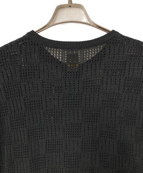 BATONER（バトナ―）BATONER (バトナ―) ヘンリーネック ニット ポロシャツ ブラック サイズ:3の古着・服飾アイテム