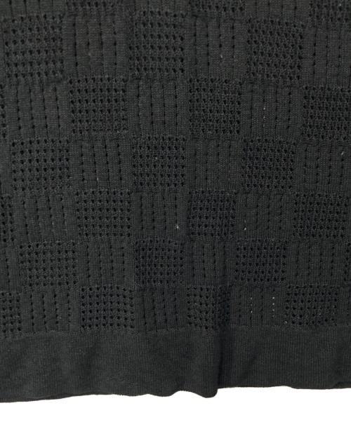 BATONER（バトナ―）BATONER (バトナ―) ヘンリーネック ニット ポロシャツ ブラック サイズ:3の古着・服飾アイテム