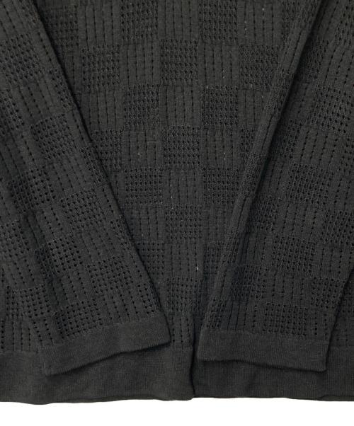 BATONER（バトナ―）BATONER (バトナ―) ヘンリーネック ニット ポロシャツ ブラック サイズ:3の古着・服飾アイテム