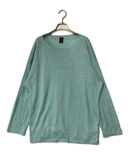 BATONER（バトナ―）BATONER (バトナ―) リネンクルーネックニット BN-24SM-081 グリーン サイズ:2の古着・服飾アイテム