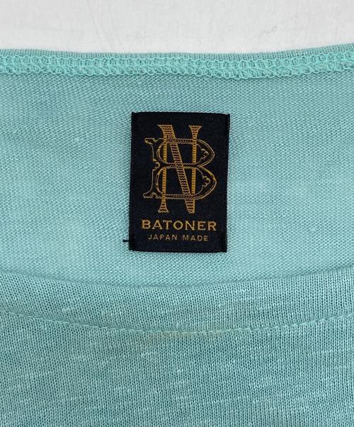 BATONER（バトナ―）BATONER (バトナ―) リネンクルーネックニット BN-24SM-081 グリーン サイズ:2の古着・服飾アイテム