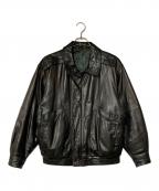 USEDユーズド）の古着「カウレザージャケット」｜ブラック