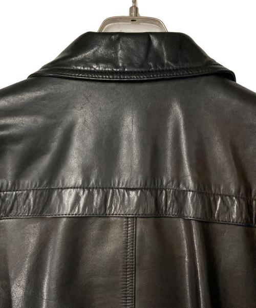 USED（ユーズド）USED (ユーズド) カウレザージャケット ブラック サイズ:Lの古着・服飾アイテム