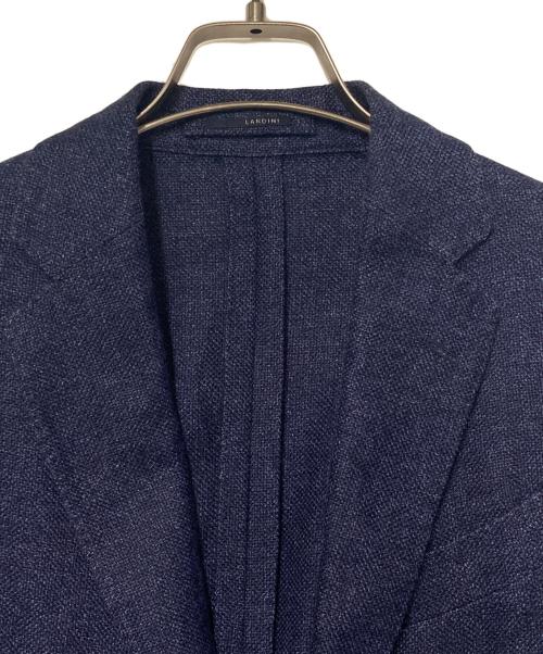 LARDINI（ラルディーニ）LARDINI (ラルディーニ) 段返り 3B リネンウール テーラードジャケット ネイビー サイズ:48の古着・服飾アイテム
