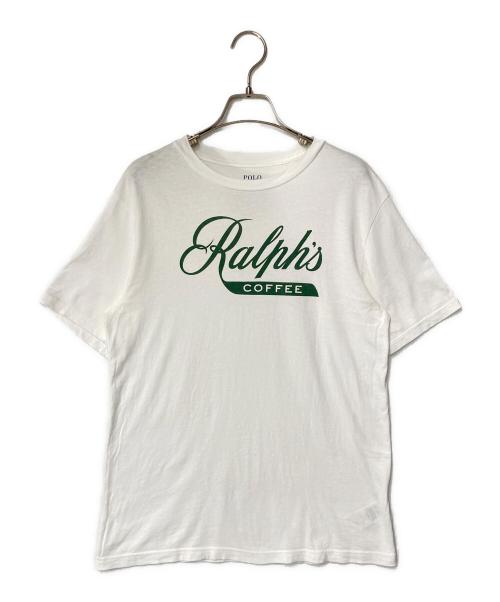 POLO RALPH LAUREN（ポロ・ラルフローレン）POLO RALPH LAUREN (ポロ・ラルフローレン) Ralph's Coffee プリントTシャツ ホワイト サイズ:Lの古着・服飾アイテム