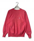 Champion REVERSE WEAVEチャンピオン リバース ウィーブ）の古着「90's 刺繍タグ 後期 クルーネックスウェット USA製」｜ピンク