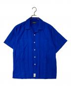 DESCENDANTディセンダント）の古着「キューバシャツ/オープンカラーシャツ GIVE LIFE MEANING TOKYO JAPAN SINCE 2014」｜ブルー