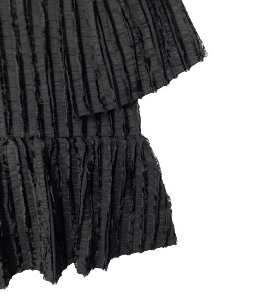 DEPAREILLE（デパリエ）DEPAREILLE (デパリエ) ティアードブラウス ブラック サイズ:36の古着・服飾アイテム