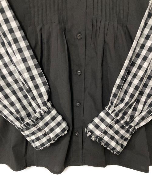 kelen（ケレン）kelen (ケレン) コットンピンタックフリルブラウス MINIL ブラック×ホワイト サイズ:-の古着・服飾アイテム