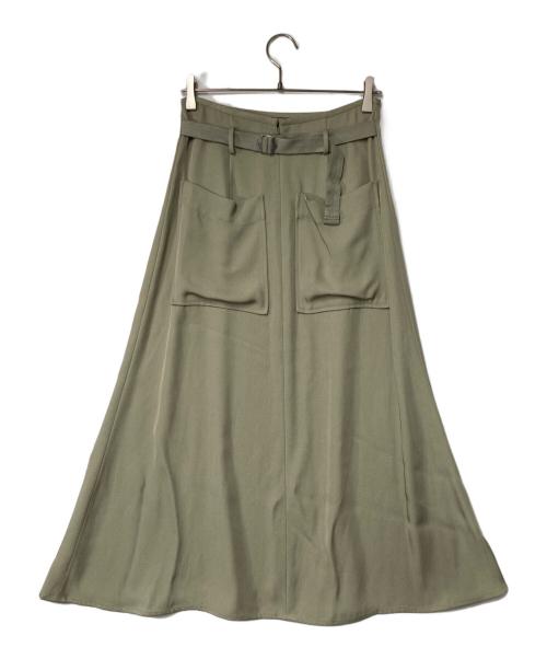 AP STUDIO（エーピーストゥディオ）AP STUDIO (エーピーストゥディオ) ベルテッドスカート カーキ サイズ:38 未使用品の古着・服飾アイテム