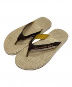 LOUIS VUITTONルイ ヴィトン）の古着「モノグラムフラワー ラバー ビーチサンダル」｜ベージュ×ブラウン×イエロー